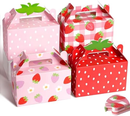Kriyokiaa 16 Pcs Strawberry Party Favor Boxes