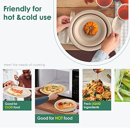 Gezond 300-Piece Compostable Paper Plates Set