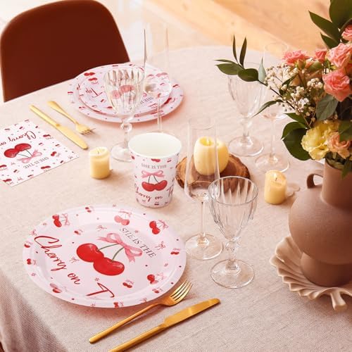 Zhehao 200 Pcs Wedding Party Plates Napkins Set