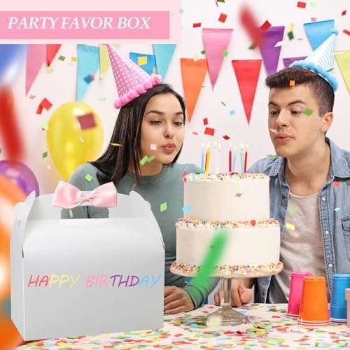 30Pcs 9 Inch White Gable Gift Boxes for Parties