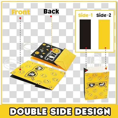 WCOSAM Two Cool Dude Party Favor Gift Bags 16 PCS