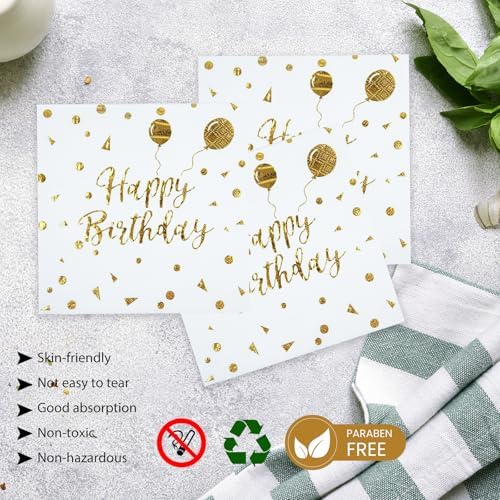 50PCS Happy Birthday Party Plates and Napkins Set