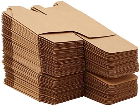 Juvale 100 Pack Brown 3x3x3 Inch Gift Boxes with Lids