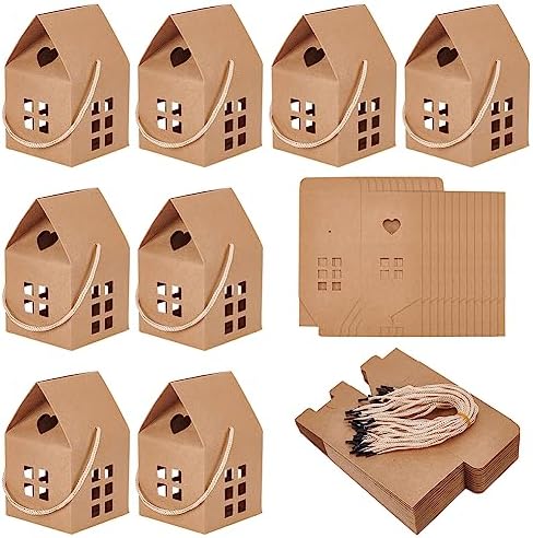 BENECREAT 30Pcs House Shaped Gift Boxes for Wedding and Birthday