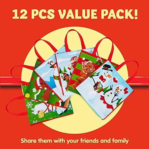 JOYIN 12 Extra-Large Christmas Gift Bags With Handles