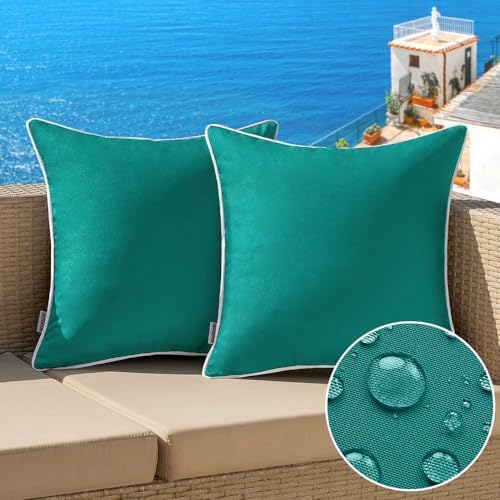 MIULEE 2-Pack Dark Teal Pillow Protectors
