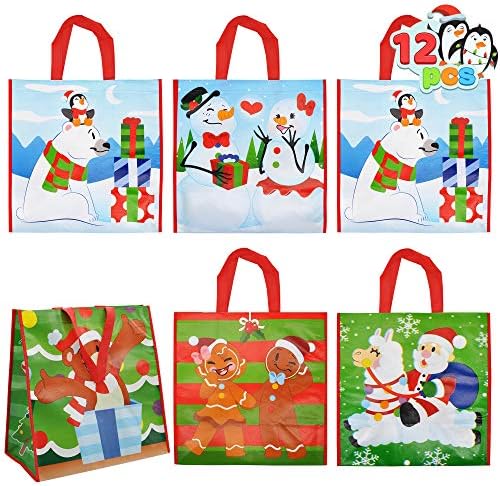 JOYIN 12 Extra-Large Christmas Gift Bags With Handles