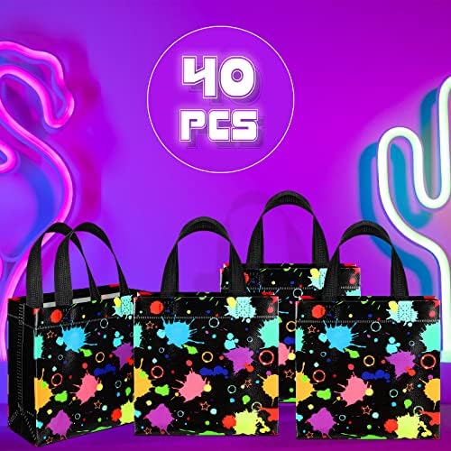 Sweetude 40 Pcs Glow In The Dark Party Bags with Handles