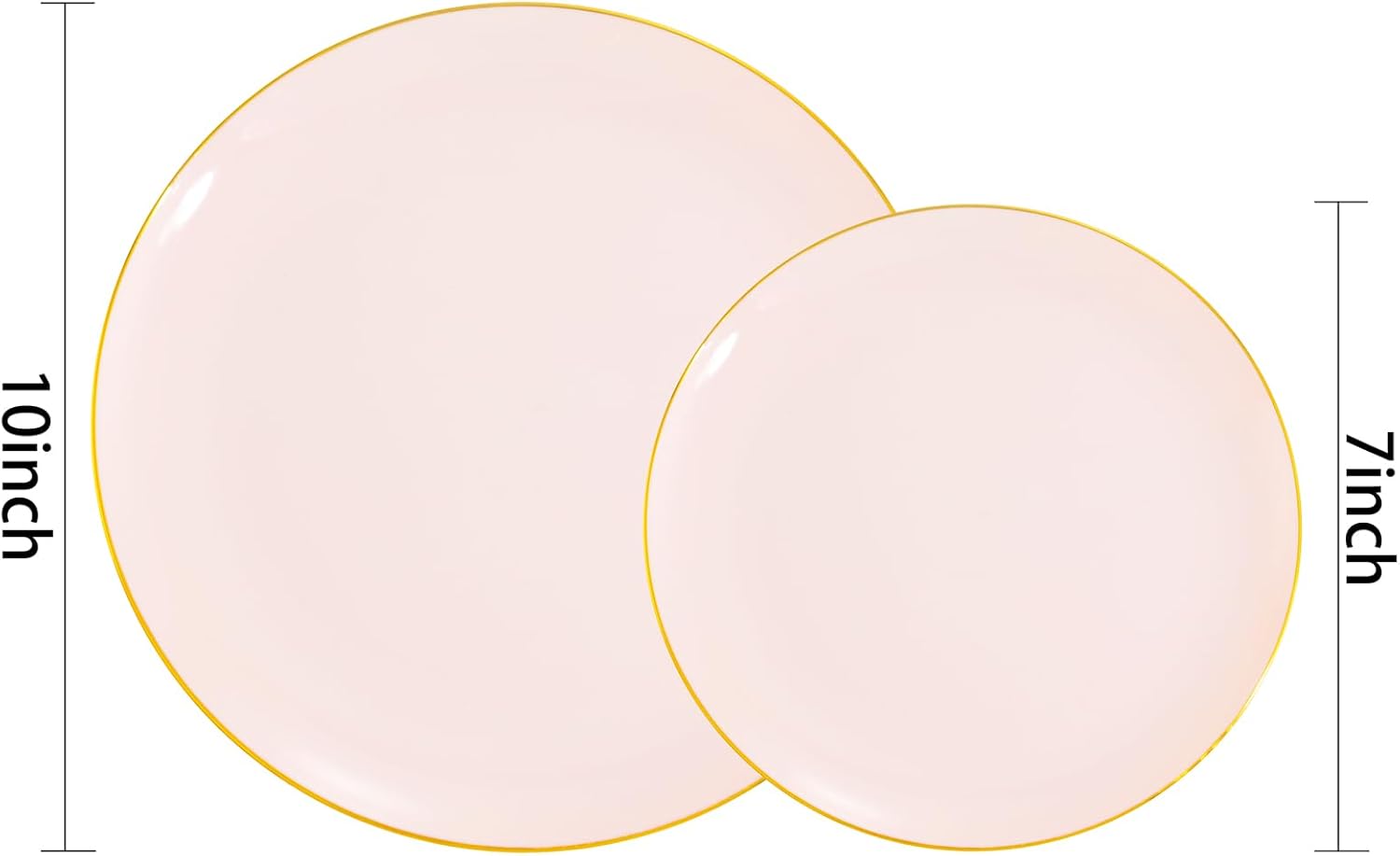 PULOTE 200 Pieces Pink Plastic Plates - Wedding Party