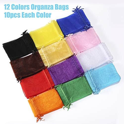Bouraw 120pcs Organza Bags 4x6 Inches Drawstring Gift Wrapping