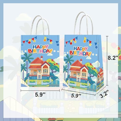 YOOUUQIAN 20 PCS Blue Dog Party Favors Bags