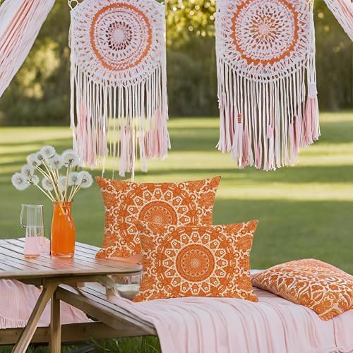 Jartinle Fall Orange Waterproof Pillow Covers 12x20