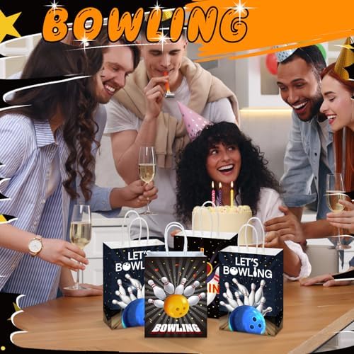 Kolldenn 24 Pcs Bowling Party Favor Bags