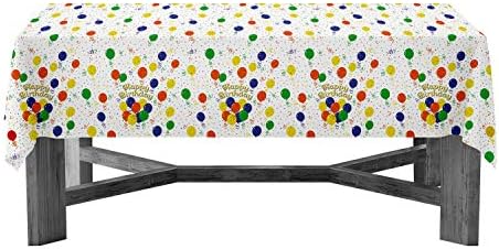 Party Essentials Heavy Duty Plastic Table Cover Happy Birthday 54x108