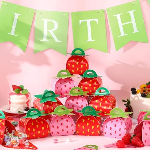 TaoBary 36 Piece Strawberry Favor Boxes