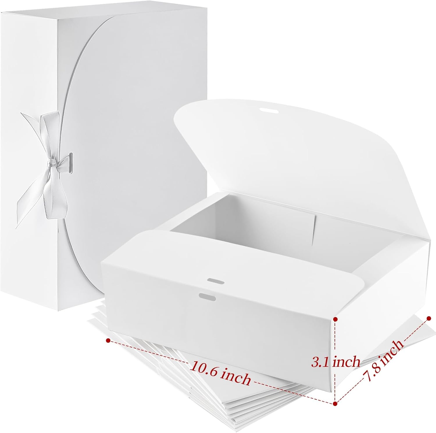 Ocmoiy 12 Pack White Gift Boxes with Lids