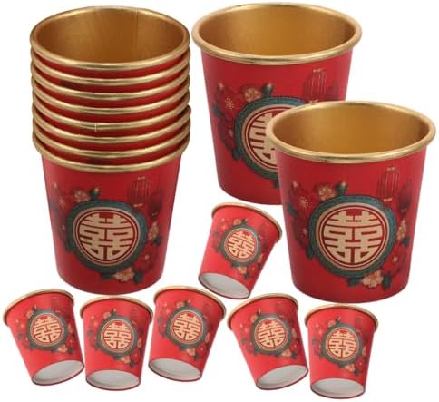 Garneck 50 Pack Paper Cups for Wedding Party Decorations