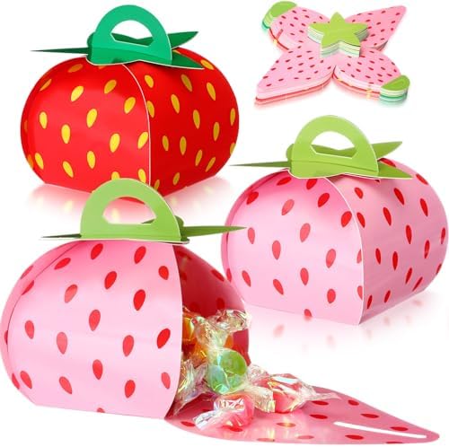 TaoBary 36 Piece Strawberry Favor Boxes