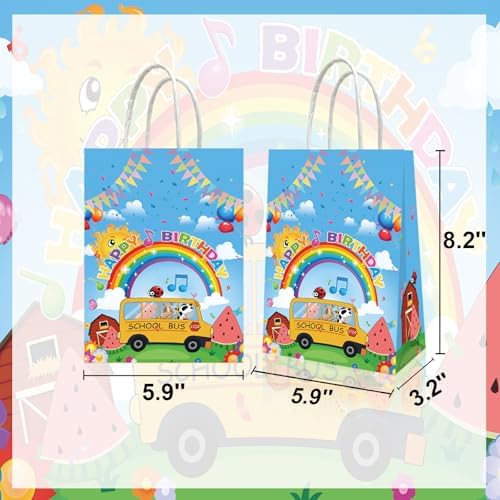 YOOUUQIAN 20PCS Cartoon Melon Gift Bags for Kids Birthday Party