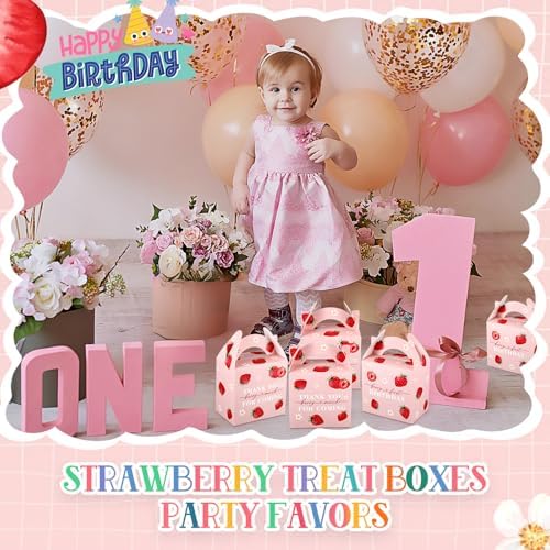 Sinload 12 Pcs Strawberry Treat Gift Boxes