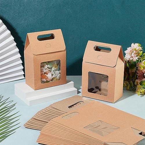PH PandaHall 24pcs Clear Window Gift Boxes for Treats