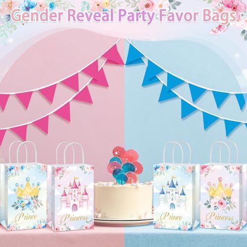 16Pcs Princess Prince Party Bags with Handles
