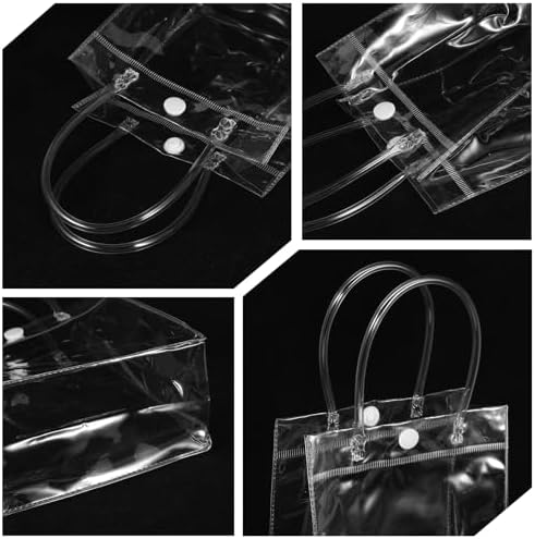 60 Pcs Clear Plastic Gift Bags with Handles