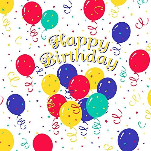 Party Essentials Heavy Duty Plastic Table Cover Happy Birthday 54x108