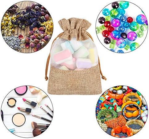 CCINEE 24pcs Burlap Drawstring Gift Bags