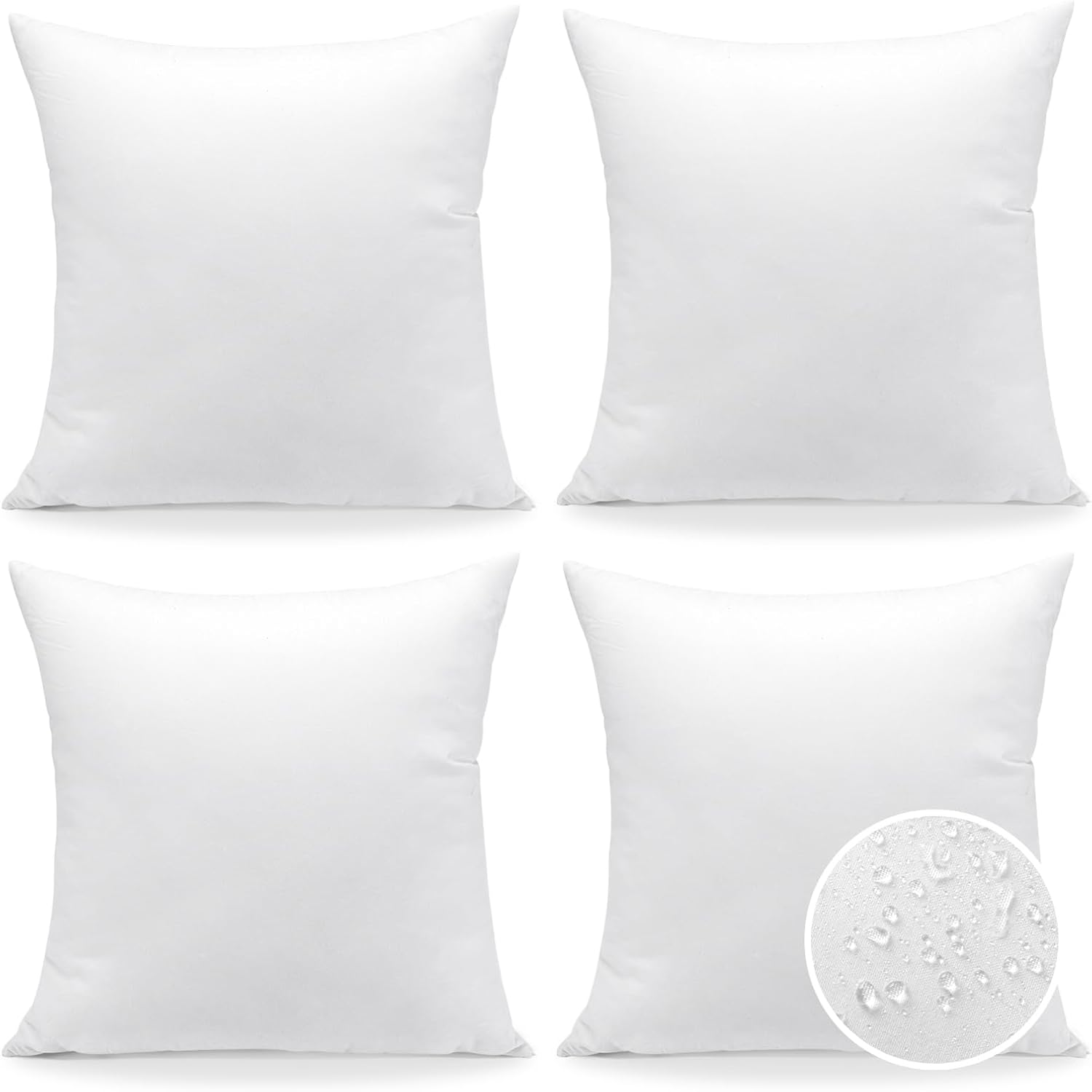OTOSTAR Waterproof Throw Pillow Inserts Set of 4