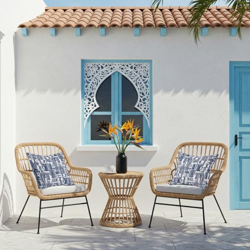 Outdoor Throw Pillows Set of 2 Waterproof 16x16 Inch