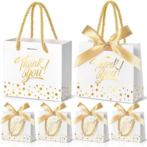 EQOREIIN Small Thank You Gift Bags 50pcs