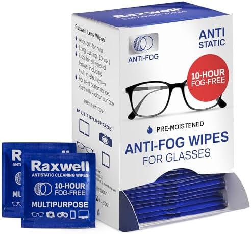 Raxwell Eyeglasses Cleaner Wipes 100 Count