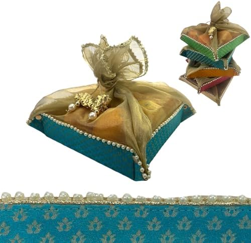 LOVENSPIRE 2ct Gift Basket Indian Mithai Box Brocade Organizer