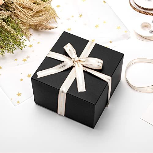 Mcfleet Black Gift Boxes with Lids 10 Pack