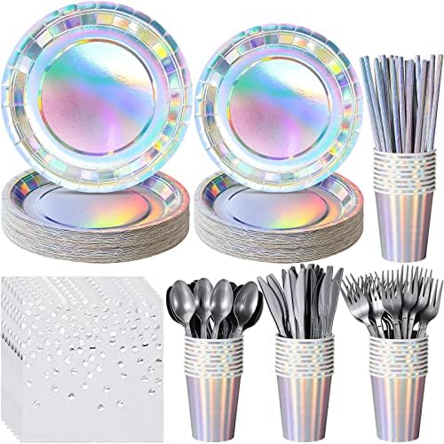 Iridescent Party Supplies Decorations Set for 25 Guests