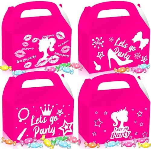 JeVenis Pink Candy Boxes Party Supplies