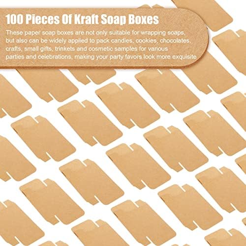 Gersoniel 100 Pcs Kraft Soap Boxes for Gifts