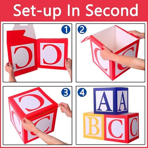 6 pcs ABC and 123 Friend Street Balloon Boxes