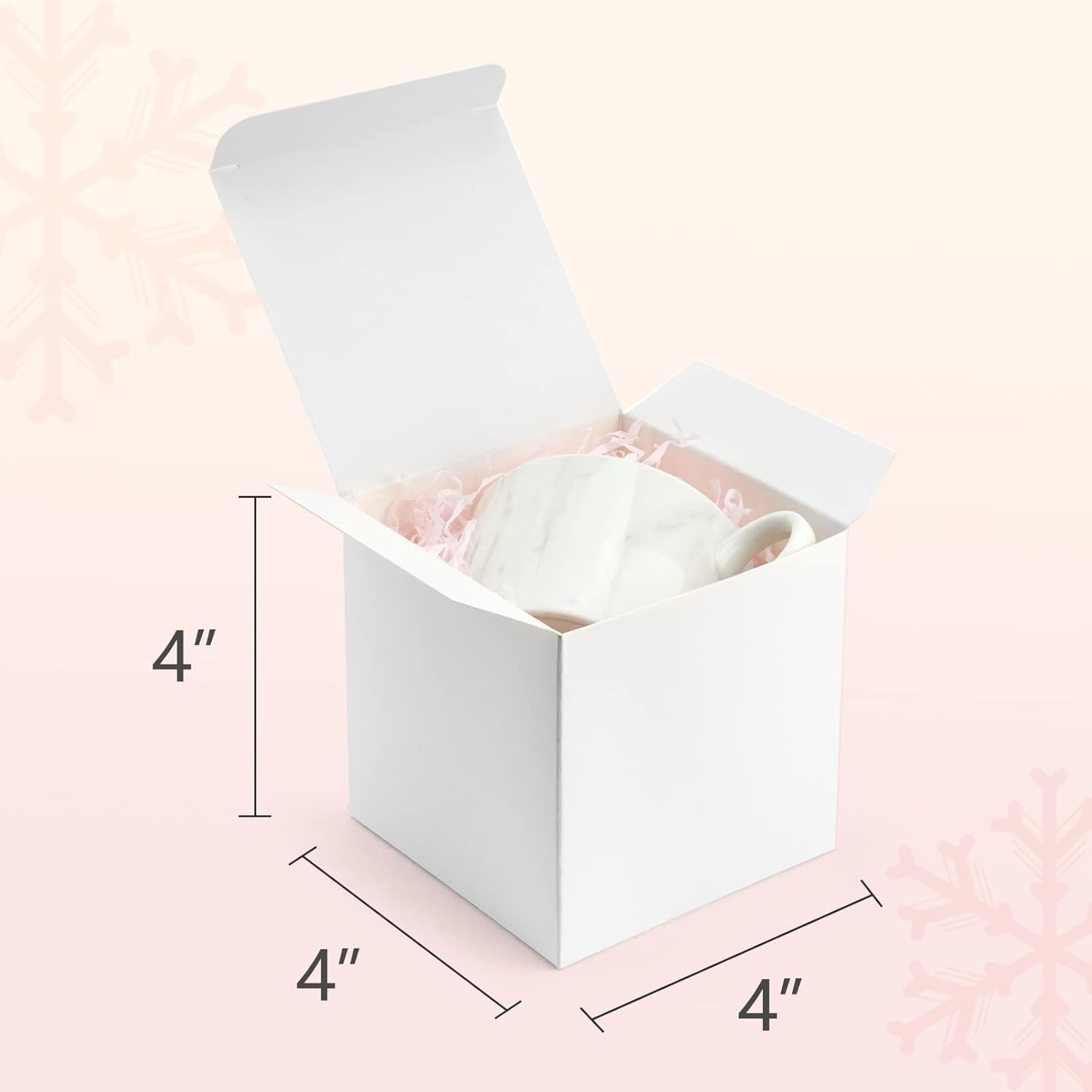 ValBox 4x4x4 White Gift Boxes 50PCS