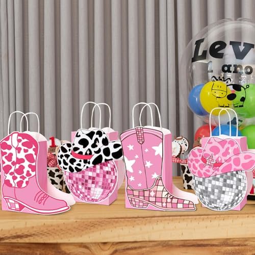 12PCS Disco Cowgirl Party Favor Bags for Western Themed Events