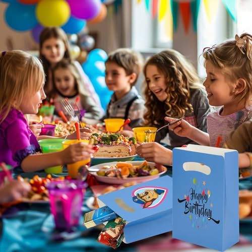 UnicoPak 16 Pack Blue Party Favor Bags for Birthday