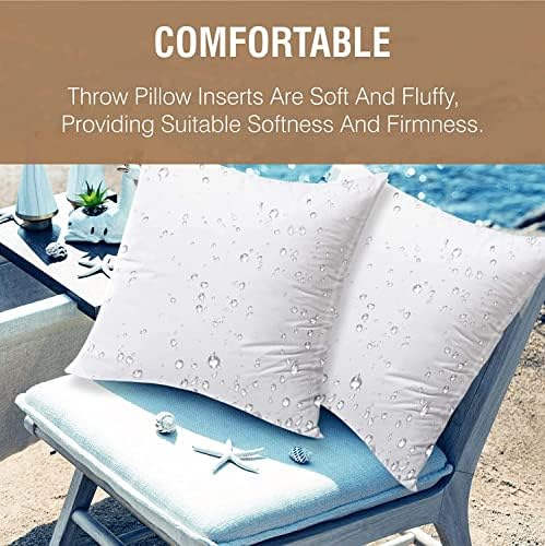 ACCENTHOME Waterproof Pillow Inserts 18x18 Pack of 4