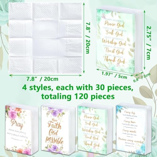 120 Pack Bible Theme Facial Tissues 3 Ply