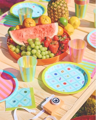 XO Fetti Pool Party Paper Plates 3 Designs 24 Pcs