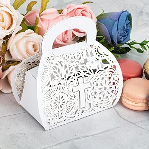 25PCS Shiny Cross Favor Boxes for Parties