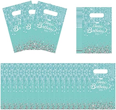 Egami 30 Pack Teal Silver Party Bags