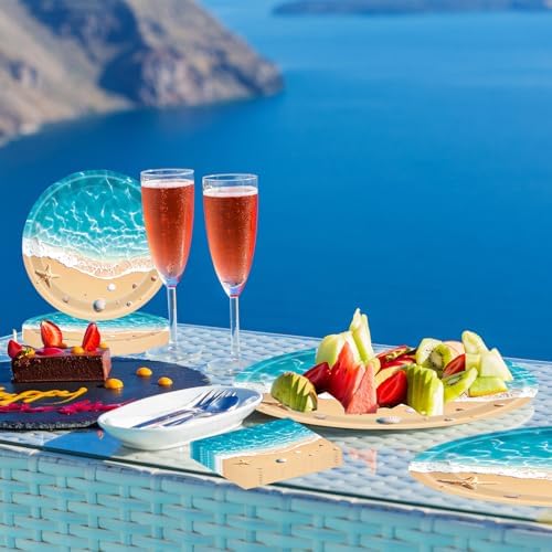 72PCS Ocean Themed Plates and Napkins Set