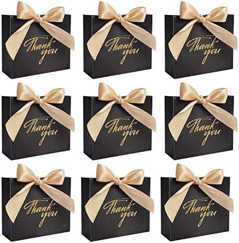 DECHISY 24 Pack Small Gift Bags with Gold Bow