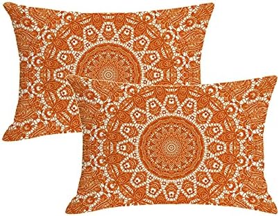 Jartinle Fall Orange Waterproof Pillow Covers 12x20